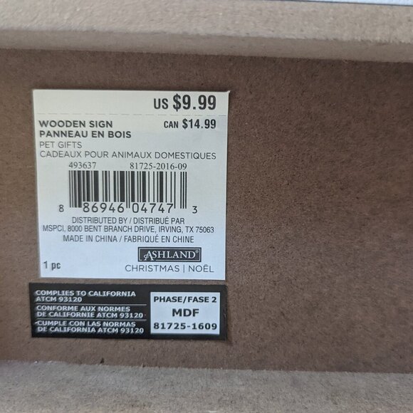 NWT 'Rescue Mom' Paws Wooden Box Sign Home Table Decor Michael's Pets Animal NEW - Picture 6 of 6